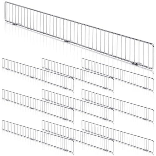 Yaocom 10 Pcs Gondola Shelf Fence 36x3'' Retail Front Wire Guard, Metal - color: Grey, size: 36" X 3"