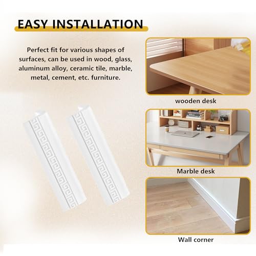 8PCS Baseboard Corner Protectors - Self Adhesive Silicone Safety Corner Protectors, Baby Proofing Edge Guard Cushion for Furniture Wall Base & Edges - Popular Home Childproofing Accessory