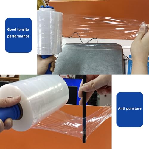 Stretch Wrap 5.11"×1000' Plastic Wrap Roll for Moving Shipping Wrap - size: 1ROLL