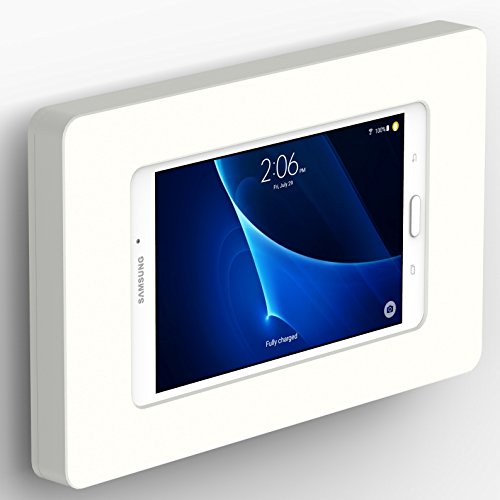 VidaMount White Enclosure and Fixed VESA Slim Wall Mount [Bundle] Compatible with Samsung Galaxy Tab A 7.0 - color: White, size: Galaxy Tab A 7.0