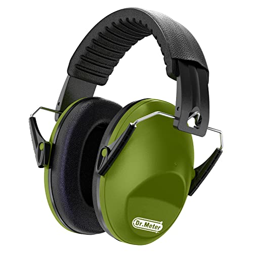 Dr.meter Noise Cancelling Headphones for Autism, Noise Reduction Ear Muffs - color: Army Green