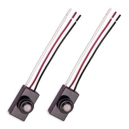 ZORZA 2Pcs Dusk to Dawn Switch DC12V-48V Photocell Sensor for Street Lamps