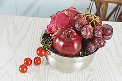 Stainless Steel Mixing Bowl Durable and Rustproof Easy Grip and Stability Design Bowl Versatile for Cooking Baking Prepping and Food Storage (20CM) - size: 20CM