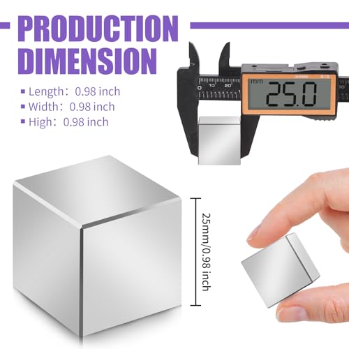 Neodymium Magnet Cube 1" (25 mm) – High-Strength Rare Earth Block for Engineering, Fabrication, Testing & Industrial Holding Tasks