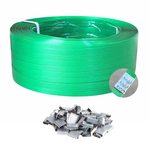 Packaging Strapping Banding PET Pallet Srapping Roll 1000ft x 5/8" x 0.035" - color: Green