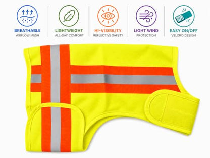 Reflective Dog Vest. High Visibility Yellow Safety Vest for Outdoors. Safeguard Your Dog with Easy to wear Adjustable and Breathable Reflective Gear (X-Small) - size: X-Small