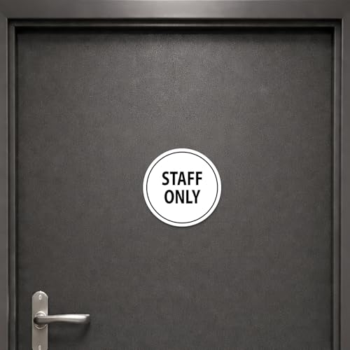 Signs ByLITA Circle Staff Only Sign (Blue) - Medium - color: Blue, size: Medium (6" diameter)