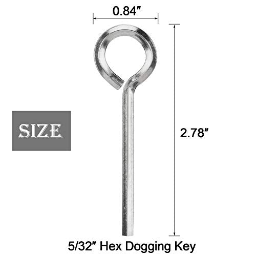 PAGOW 10 Pack 5/32" Standard Hex Dogging Key with Full Loop, Allen Wrench Door Key for Christmas Festival Party Decoration Hurricane Protection Push Bar Panic Exit Devices(0.84" x 2.78") - style: 10 Pack 5/32 inch