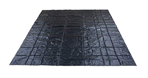 Mytee Products 16' x 30' Flatbed Trailer Steel Tarp with 4 FT Drop - Heavy Duty Black 18 Oz Vinyl Waterproof Tarp for Truck/Trailers to Protect Cargo from Wind, Rain, Snow and Sun - size: 16' x 30' (4' Drop)