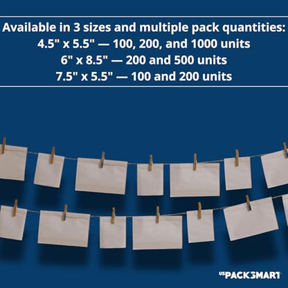 500 Units, 6"x8.5"Clear Packing List Shipping Pouches – Heavy Duty Self-Sealing Adhesive Envelopes, Waterproof & Tear-Proof – Ideal for Labels, Invoices & Documents - size: 6"x8.5" | 500 Units