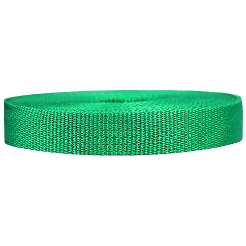 Strapworks Lightweight Polypropylene Webbing - Poly Strapping for Outdoor DIY Gear Repair, Pet Collars, Crafts – 3/4 Inch by 10, 25, or 50 Yards, Over 20 Colors - color: Kelly Green, size: 3/4" x 10 yard