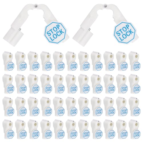 uxcell Pegboard Hook Stop Locks, 6mm White Display Hook Locks 50Pcs - color: White, size: 6mm
