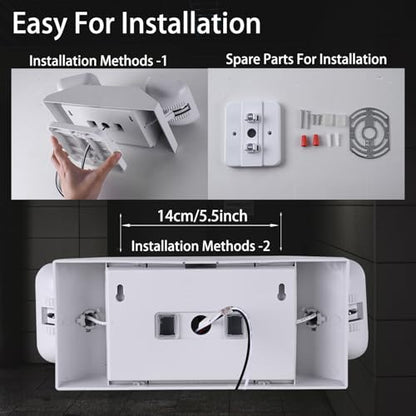 LED Emergency Lights for Business Home Power Failure,4Hours 300lm Automatic Battery Backup,Rechargeable Emergency Exit Lighting Fixtures,Hardwired, UL 924 AC85-277V - color: White, size: Square with L N Wires