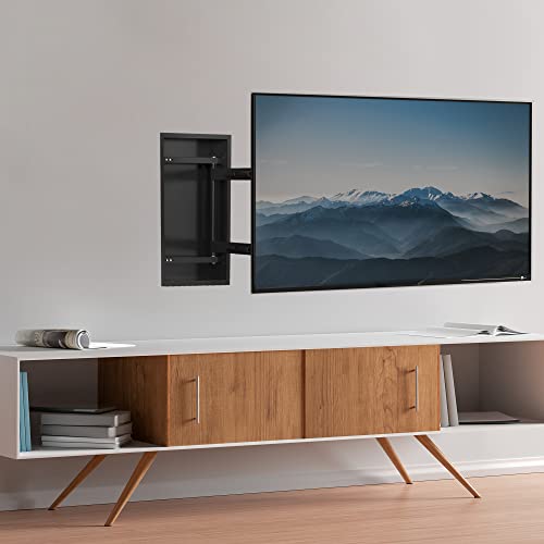 VIVO Black 50-75 in Recessed TV Wall Mount, MOUNT-REC01 - size: 50"-75" screens