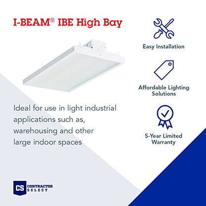 Lithonia Lighting IBE 18LM MVOLT 50K LED Linear High Bay, 5000k, 107 watts,Daylight & Sensor Switch MSX12 M4 360 Degree Multiple Fixture Mount Occupancy Sensor, White
