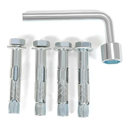 Kojem 12 Set 42 inch Steel Safety Bollard Parking Barrier Post Safety - size: 12Pcs