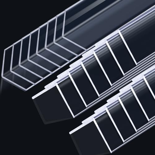 Sasylvia 20 Pcs Wall Corner Guard, 1-1/8 X 48 Inches, Clear, Vinyl - color: Clear, size: 1-1/8 x 1-1/8 x 48 Inches