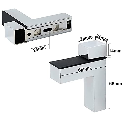 awen 2 Pcs Adjustable Wood/Glass Floating Shelf Brackets Wall Mount, Polished Chrome (Pack of 2) - size: Polished Chrome (Pack of 2)