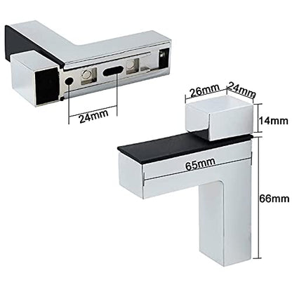 AWEN 2pcs Solid Metal Adjustable Wood/Glass Shelf Bracket Wall Mount,Shelf Holders，3-28mm Thick Adjustable Shelf Bracket, 25lbs Load, Polished Chrome - size: Polished Chrome