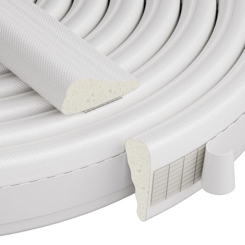 118" White Wedge Weather Stripping Door Seal, Foam Door Gap Seal - color: White, size: 118"