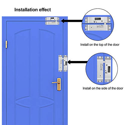 Electric Drop Bolt Lock DC 12V Fail Safe NC Mode Electronic Door Lock for Access Control Security System with Time Delay