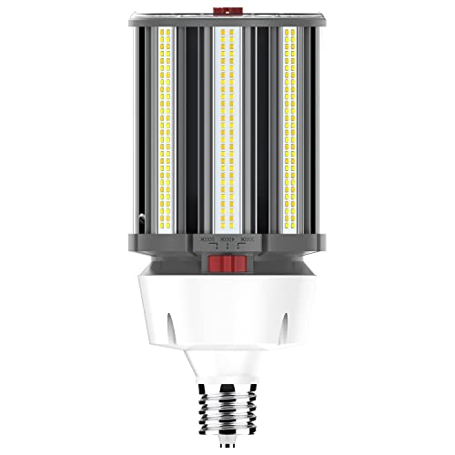 Satco S23145 Hi-Pro Wattage and Color Temperature Selectable LED Corncob Lamp, HID Replacement, EX39 Base, 120W/100W/80W, 3000K/4000K/5000K, 1 Count (Pack of 1)