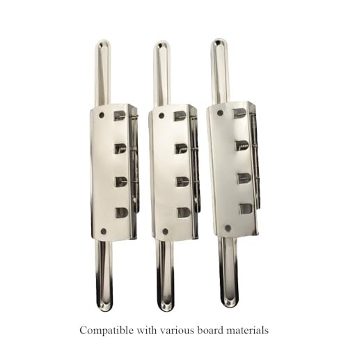 HAHIYO 8 Inch Silver Metal Clipboard Clips - High-Grip Lever Clip, Mountable, 3 Pack - style: LeverType-Silver-8in-3p