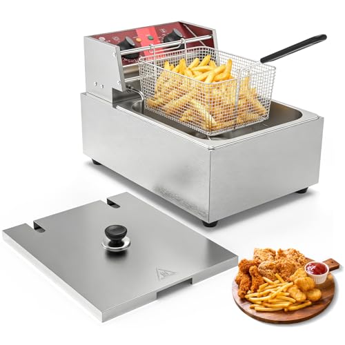 Commercial Electric Fryer with Timer 10L /10.5QT UL-Certified 1500W