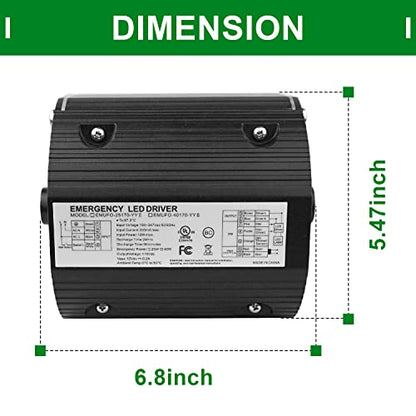 40W Emergency Backup Battery, Rechargeable LED Light Emergency Driver - size: 40W- (1 PACK)