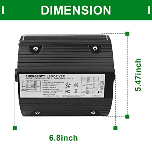 Emergency Backup Battery 25W Rechargeable LED Light Emergency Driver - size: 25W- (1 PACK)