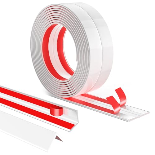 Wall Corner Protector Peel and Stick Corner Trim Molding - color: White, size: 1.6 In x 20 Ft