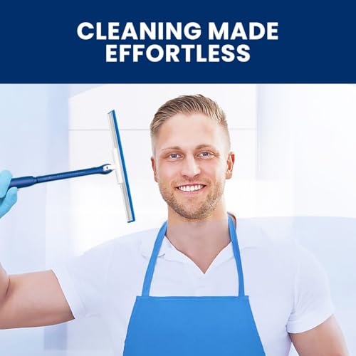 Extendable Shower Squeegee with 180-Degree Rotating Blade for Push/Pull Use – Ergonomic Cleaning Tool for Showers, Glass Doors, and Windows – 16'' to 28'' Handle for Strain-Free Cleaning