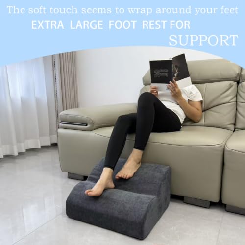 Foot Rest for Under Desk at Work.Multifunctional 3-Tier Foot Stool - color: Extra Large-dark Grey