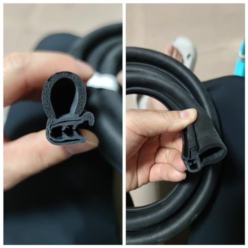 Rubber U Channel Bulb Trim Seal,Garage Door Seals Bottom Rubber, Automotive Weather Stripping 11/16" x 3/4" Fits Range 3/64" to 3/8" Edge for Car Bus Camper Boat RV Truck Doors (32 feet) - size: 32 Feet