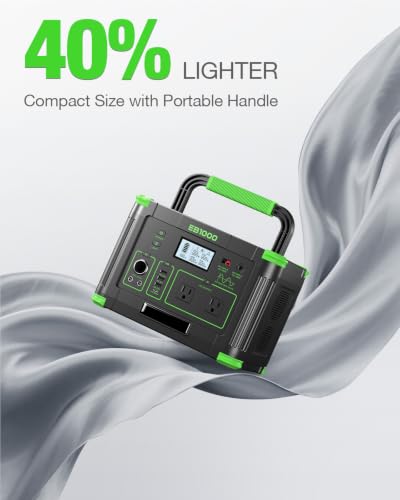 GRECELL Portable Power Station 999Wh 1000W - color: Black