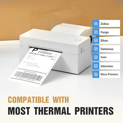 Fanfold 4" x 6" Direct Thermal Labels 2000 Thermal Printer Paper 4 Stacks Shipping Labels - style: 2000 Labels-White