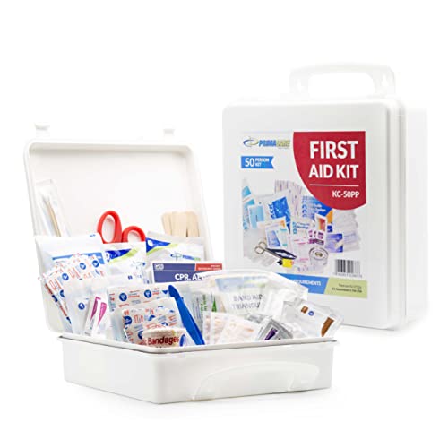 Primacare KC-50PP 50 Person Large Emergency Preparedness First Aid Kit for Home, School and Office, Wall Mounted - size: 50 Person Kit