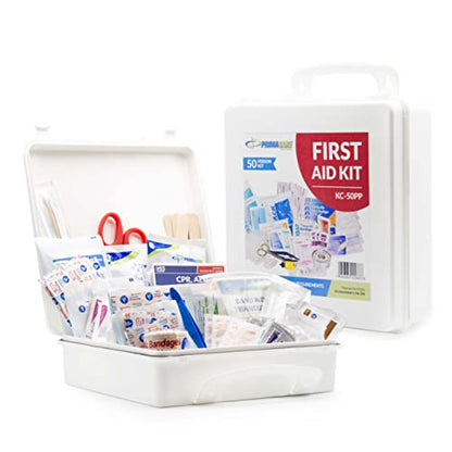 Primacare KC-50PP 50 Person Large Emergency Preparedness First Aid Kit for Home, School and Office, Wall Mounted - size: 50 Person Kit