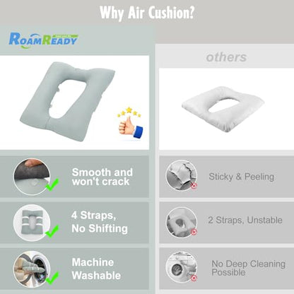 Bedside Commode Cushion, Waterproof Coating Toilet Seat Cushion - color: Green