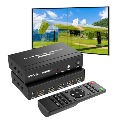 MT-VIKI 4K60Hz HDMI Video Wall Controller 2x2, [4K Input & 4K Output], 180° Rotate, HDMI 2.0, HDCP 2.2, 18Gbps, RGB 4:4:4 - style: 2x2 4K@60Hz