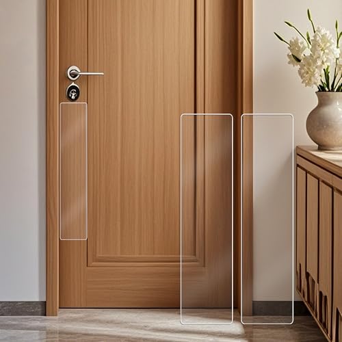 2 PCS 4"x17" Door Scratch Protector Dog, Self-Adhesive, Rounded Corners - color: 2 PCS, size: 4"*17"