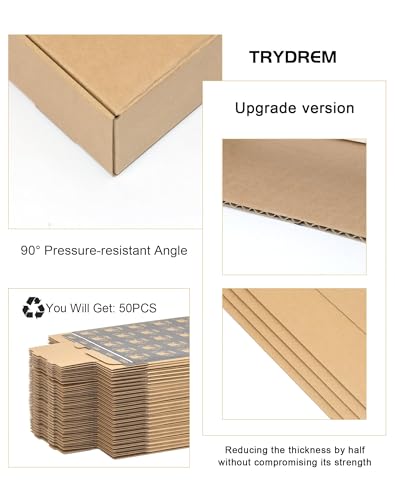 50 Pack Small Shipping Boxes, 7x5x2 Inch Brown Cardboard Boxes for Small Business - color: Brown, size: 7x5x2 inch