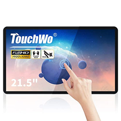 Capacitive Multi-Touch Screen Industrial Monitor, 16:9 Display, Built-in Speakers, USB, VGA, DP & HD-MI Ports, Digital Signage Displays and Player for Advertising (21.5-inch) - size: 21.5-inch
