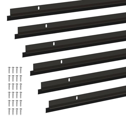 AMZNOVA Door Sweep Door Threshold Sweeper, 36in, Brown, 6Pack - color: Brown-6Pack