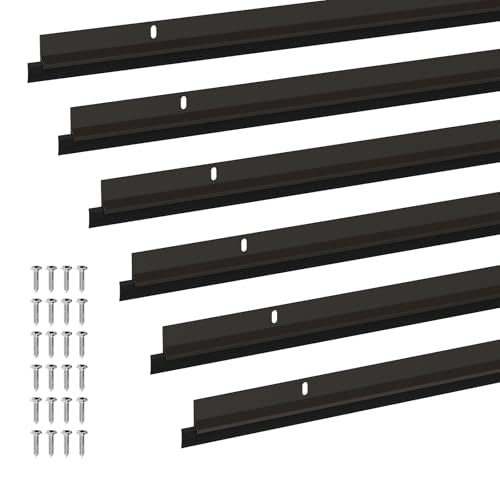 AMZNOVA Door Sweep Door Threshold Sweeper, 36in, Brown, 6Pack - color: Brown-6Pack