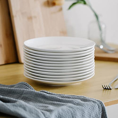 BTaT- White Dessert Plates, 8 inch, Set of 12, Small Plates for Appetizers (Pack of 2) - color: White, size: 8 inch, Set of 12 (Pack of 2)