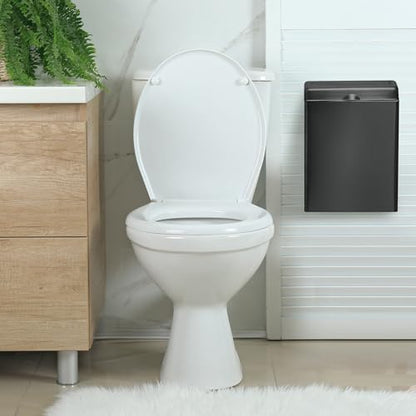 Tioncy 4 Pcs Sanitary Napkin Receptacle Wall Mounted,Black - color: Black