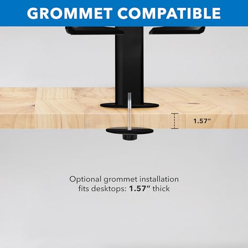 Mount-It! Universal Tablet Countertop Stand, Secure Kiosk Mount, Black - color: Black