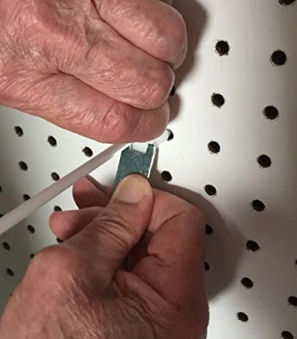 ProCraft 20 Locks 2 Keys 2" Locking White Plastic Peg Hooks for Pegboard