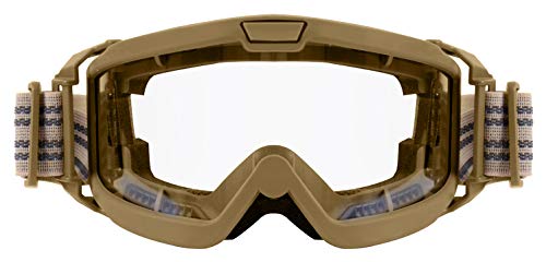 Rothco ANSI Rated OTG Goggles – Ansi Z87‑1 Over‑The‑Glasses Anti‑Fog Safety Eyewear - UV400 Protection - color: Coyote Brown / Clear